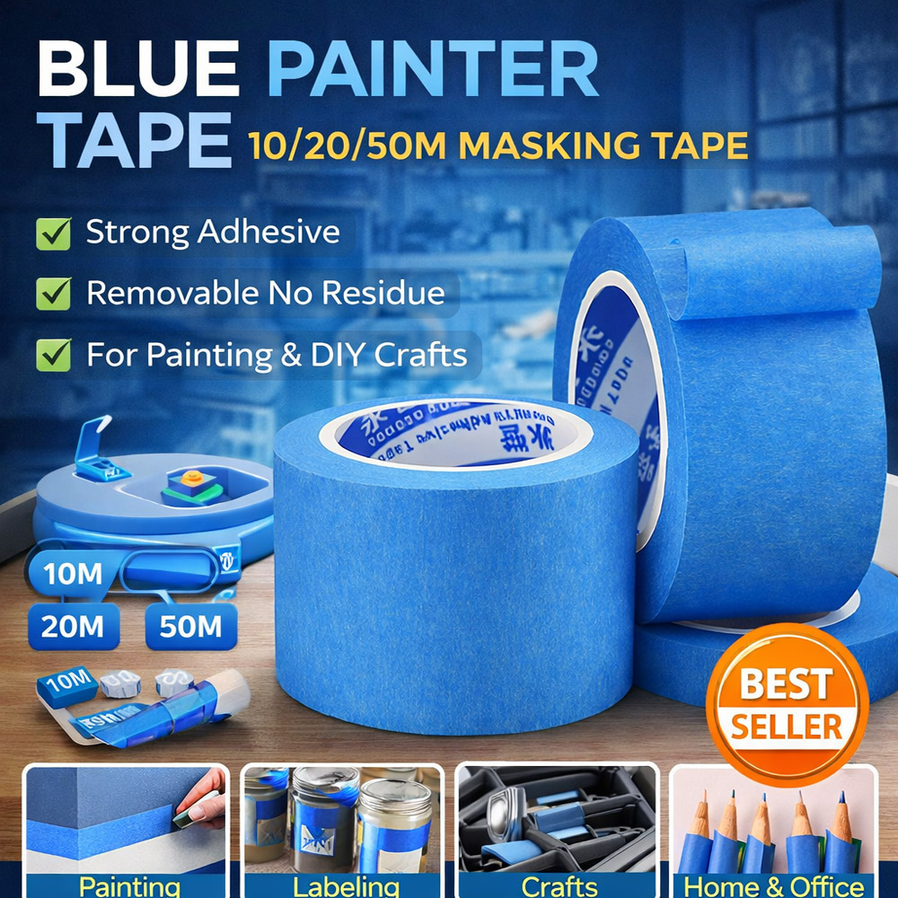 Blue Painter Tape 10/20/50M Ma - đánh giá và giá Model Kit Paint Remover