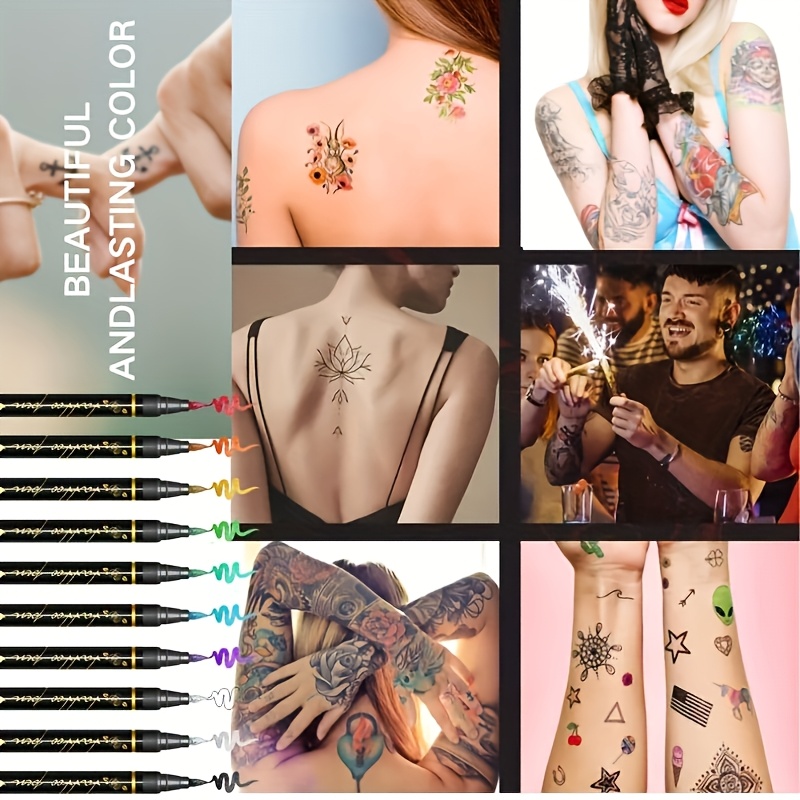 Temporary Tattoo Marker Set 10 - đánh giá và giá Metallic Paint Set