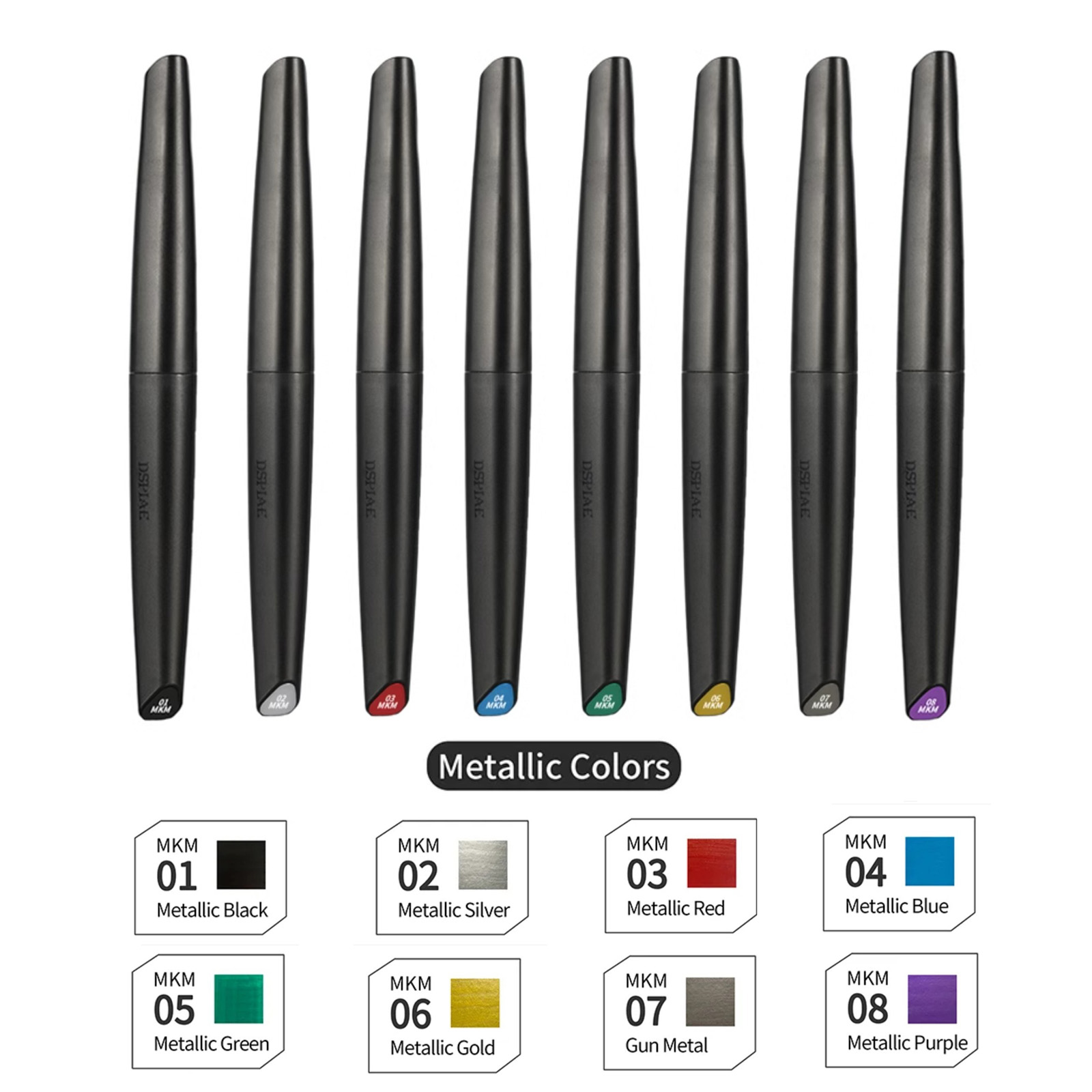 DSPIAE Soft Tip Water-based Ma - đánh giá và giá Metallic Paint Set