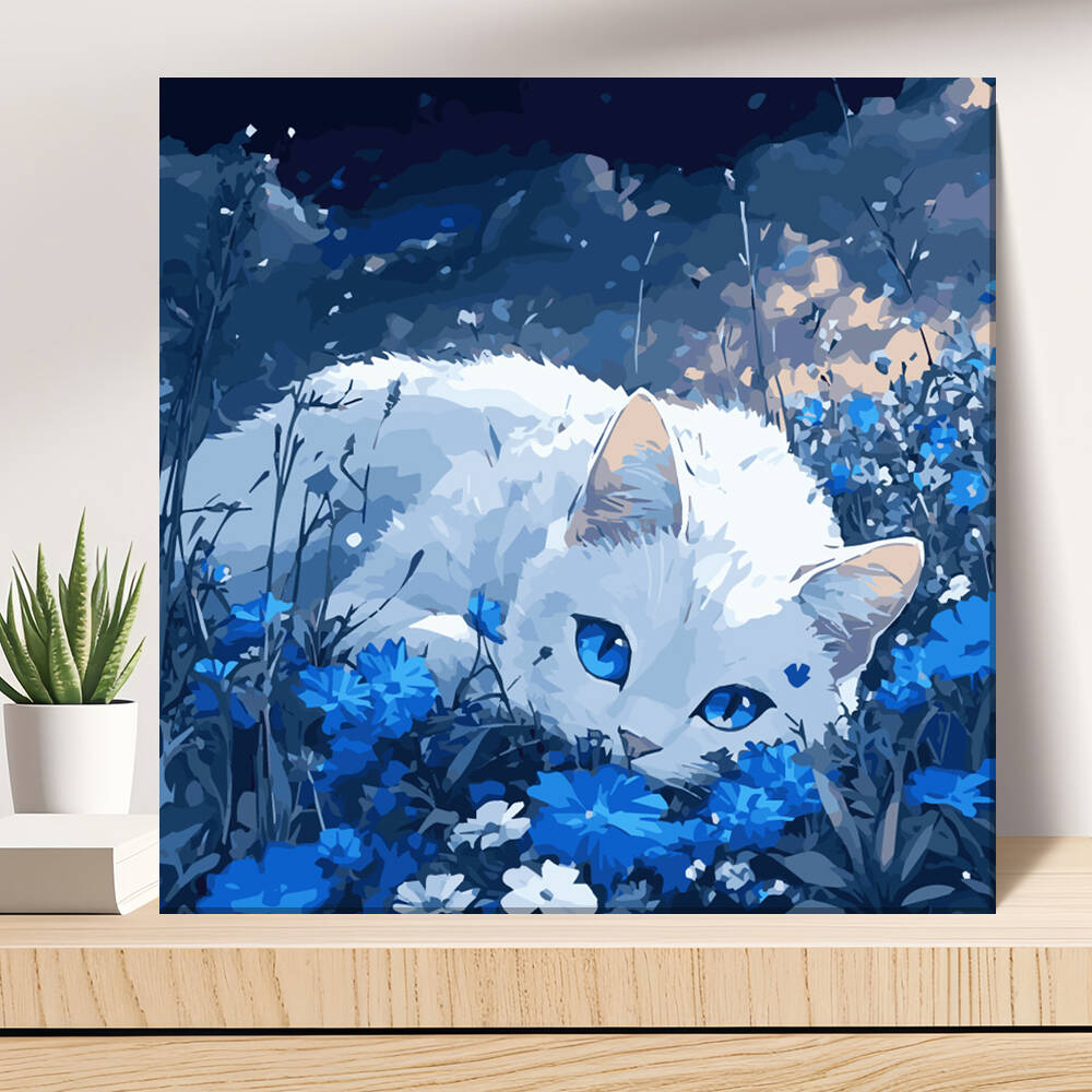 DIY Painting By Numbers Cat An - đánh giá và giá Metallic Paint Set