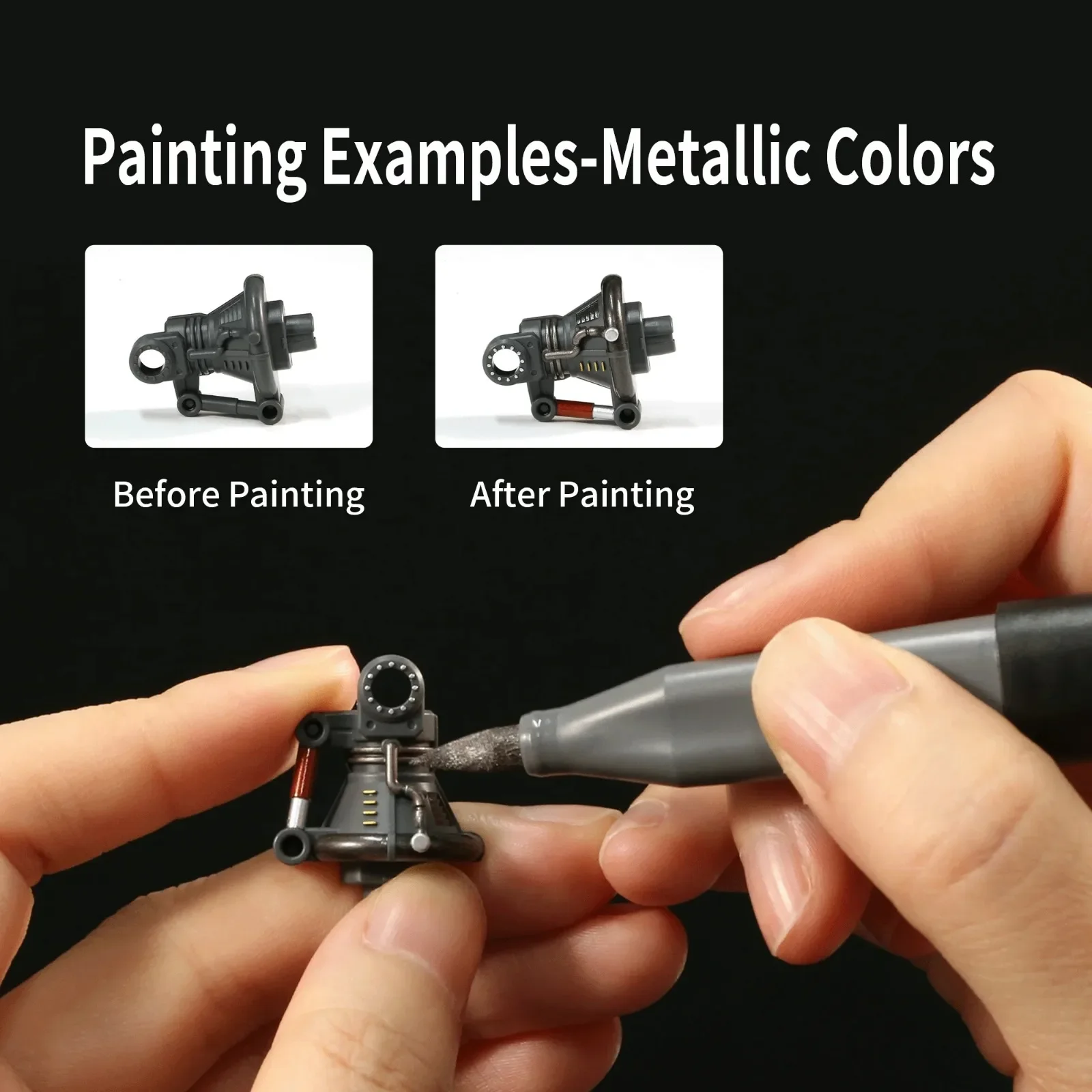 DSPIAE Soft Tip Water Based Ma - đánh giá và giá Metallic Paint Set