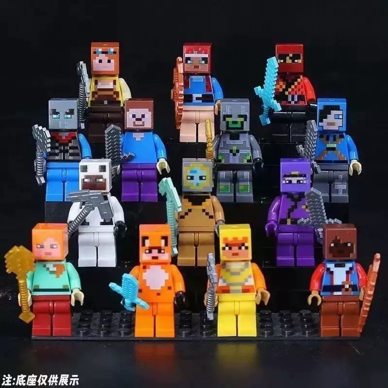 30/60pcs Cartoon Minecraft Bui - đánh giá và giá Model Kit Bandai