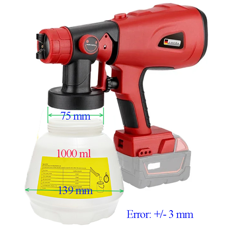 1000ml Electric Wireless Spray - đánh giá và giá Spray Can Lacquer