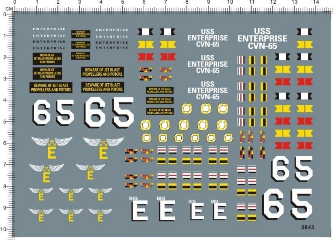 Water Slide Decal for 1/350 Sc - đánh giá và giá Model Kit Uss Enterprise